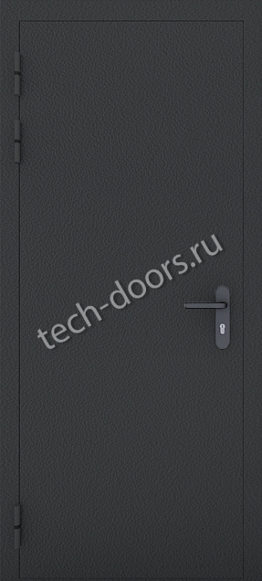 Противопожарная однопольная дверь черная 1080x2050